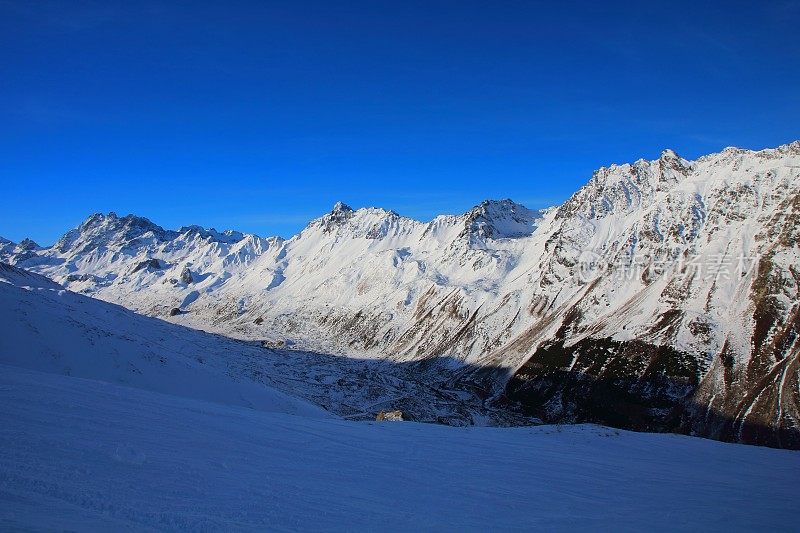 Ischgl / Samnaun滑雪场，奥地利冬季